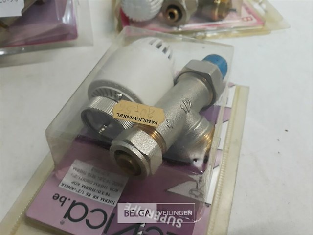 3 x thermostaat radiatorkraan haaks 16 mm alpex - afbeelding 3 van  3