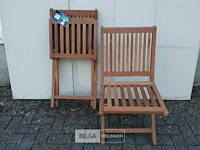 3 x tuinstoel opklapbaar teak - afbeelding 1 van  3