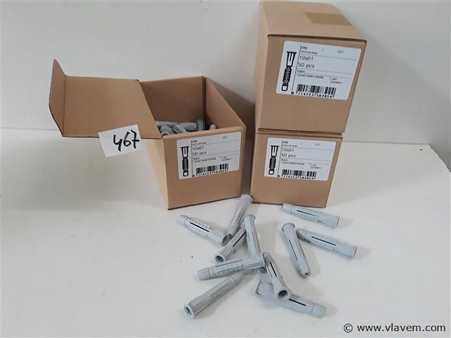 3 x universeelplug nylon 10 mm 50 stuks - afbeelding 1 van  2