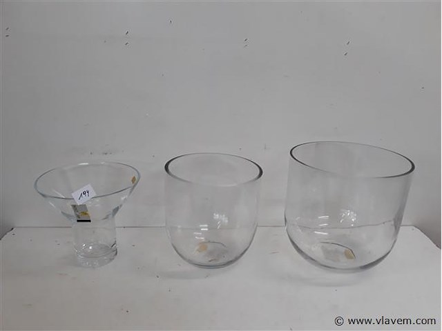 3 x vaas uit glas - afbeelding 1 van  2