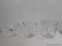 3 x vaas uit glas - afbeelding 1 van  2