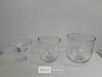 3 x vaas uit glas - afbeelding 1 van  3