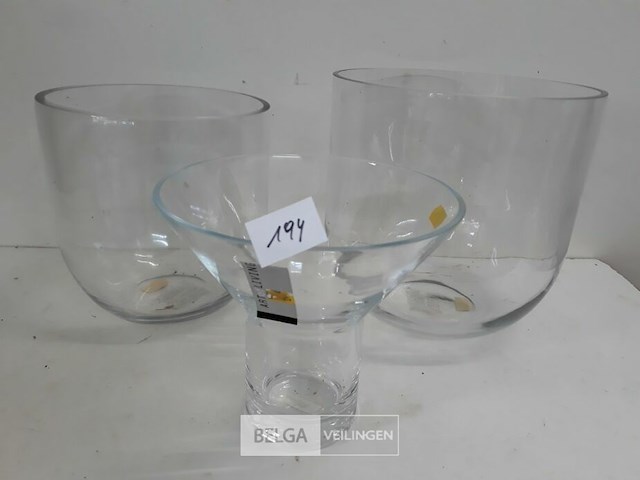 3 x vaas uit glas - afbeelding 3 van  3