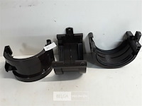 3 x verbindingstuk 125 mm bruin pvc regenafvoer - afbeelding 1 van  3