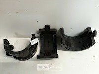 3 x verbindingstuk 125 mm bruin pvc regenafvoer - afbeelding 3 van  3