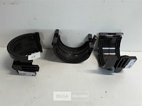 3 x verbindingstuk 125 mm bruin pvc regenafvoer - afbeelding 1 van  3