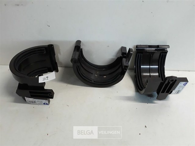 3 x verbindingstuk 125 mm bruin pvc regenafvoer - afbeelding 2 van  3