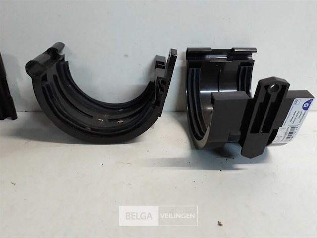 3 x verbindingstuk 125 mm bruin pvc regenafvoer - afbeelding 3 van  3