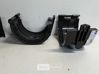 3 x verbindingstuk 125 mm bruin pvc regenafvoer - afbeelding 3 van  3