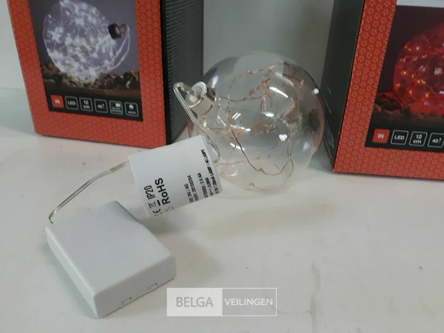 3 x verlichte bol led 40 lampjes - afbeelding 3 van  3