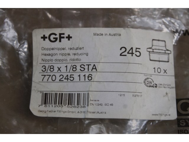 3 x verloopnippel 3/8-1/8 (manual adaptor 3/8 1/8) - afbeelding 1 van  2