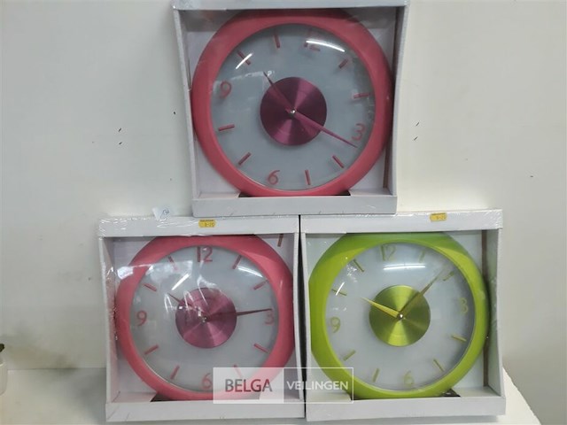 3 x wandklok 30 cm - afbeelding 2 van  3