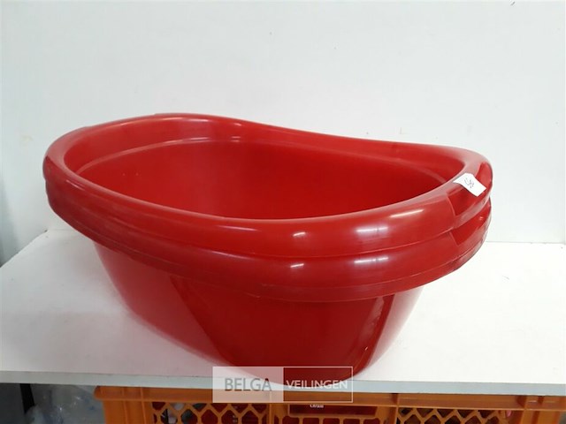 3 x wasmand curver rood 56 cm - afbeelding 3 van  3