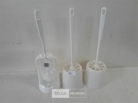 3 x wc borstel in houder - afbeelding 2 van  3