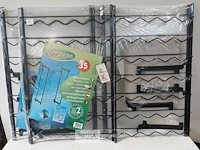 3 x wijnflessenrek voor 35 flessen zwart - afbeelding 2 van  3