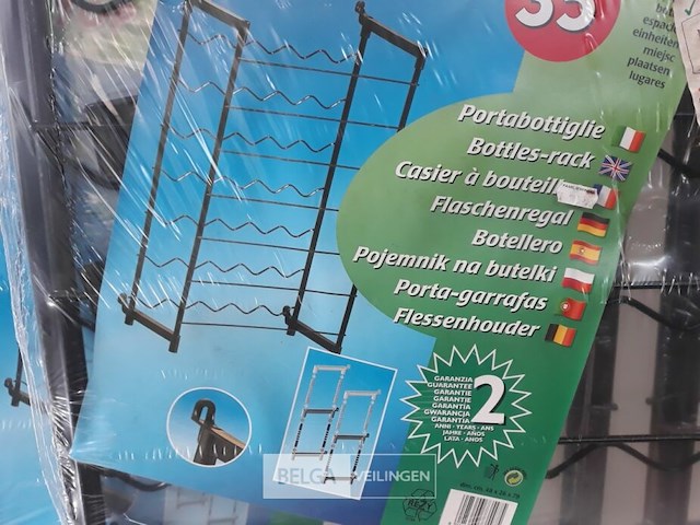 3 x wijnflessenrek voor 35 flessen zwart - afbeelding 3 van  3