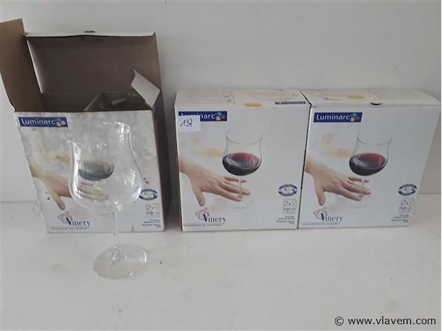 3 x wijnglas luminarc 2 stuks - afbeelding 1 van  2