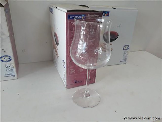 3 x wijnglas luminarc 2 stuks - afbeelding 2 van  2