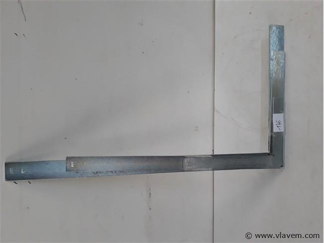 3 x winkelhaak staal 200-400-500 mm - afbeelding 1 van  2