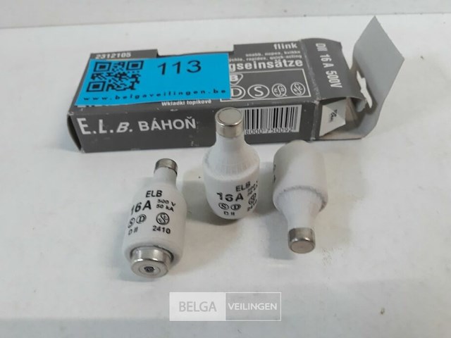 3 x zekering 16a 500v - afbeelding 3 van  3