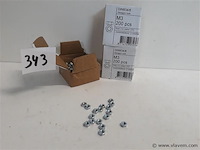 3 x zeskantmoeren verzinkt m 3 200 stuks - afbeelding 1 van  2