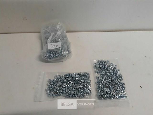 3 x zeskantmoeren verzinkt m 5 200 stuks - afbeelding 2 van  3