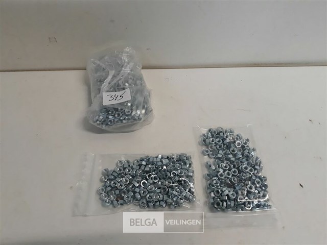 3 x zeskantmoeren verzinkt m 5 200 stuks - afbeelding 1 van  3