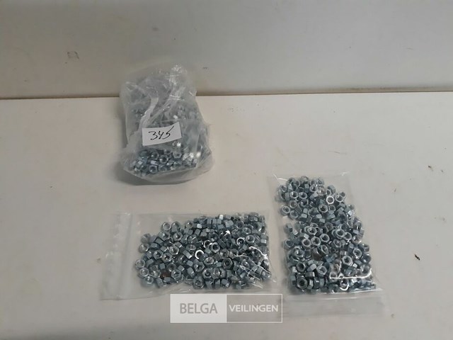 3 x zeskantmoeren verzinkt m 5 200 stuks - afbeelding 1 van  3