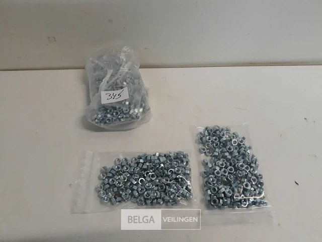 3 x zeskantmoeren verzinkt m 5 200 stuks - afbeelding 1 van  3