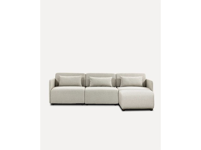 3-zit in hoogwaardige beige stof - afbeelding 4 van  5