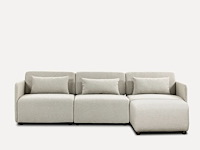 3-zit in hoogwaardige beige stof - afbeelding 4 van  5