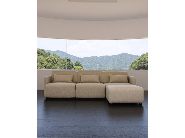 3-zit in hoogwaardige beige stof - afbeelding 5 van  5