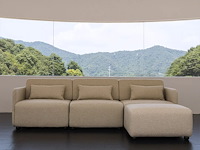 3-zit in hoogwaardige beige stof - afbeelding 5 van  5