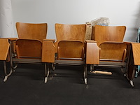 3-zit vintage theaterstoel - afbeelding 1 van  7