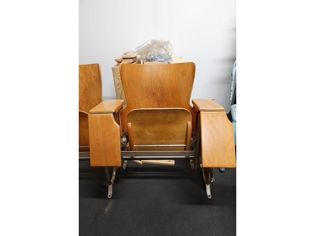 3-zit vintage theaterstoel - afbeelding 3 van  7