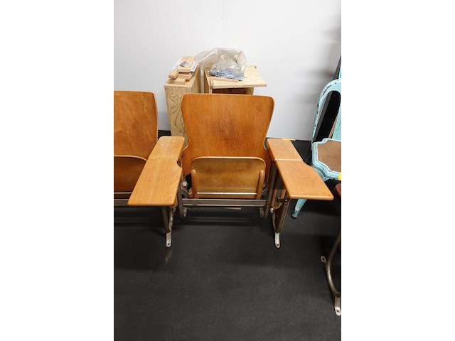 3-zit vintage theaterstoel - afbeelding 6 van  7