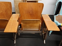 3-zit vintage theaterstoel - afbeelding 6 van  7