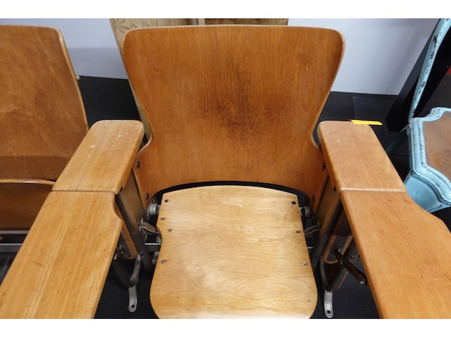 3-zit vintage theaterstoel - afbeelding 7 van  7
