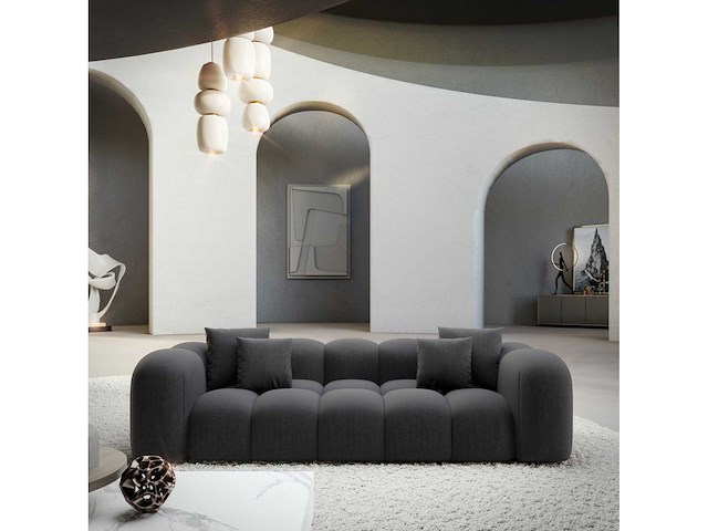 3-zits bank - antracietstof - afbeelding 3 van  8