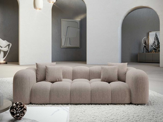 3-zits bank - beige stof - afbeelding 1 van  8