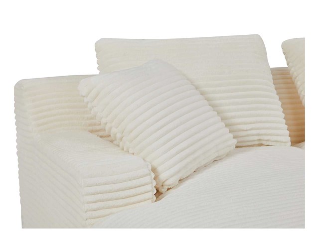 3-zits bank diep comfort in beige ribfluweel - afbeelding 1 van  2