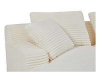 3-zits bank diep comfort in beige ribfluweel - afbeelding 1 van  2