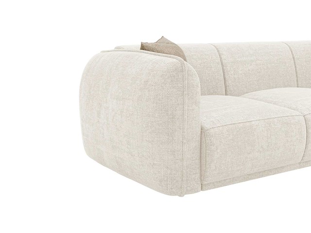 3-zits bank in beige chenillestof - afbeelding 4 van  6