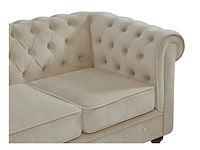 3-zits bank in beige fluweel - afbeelding 6 van  11