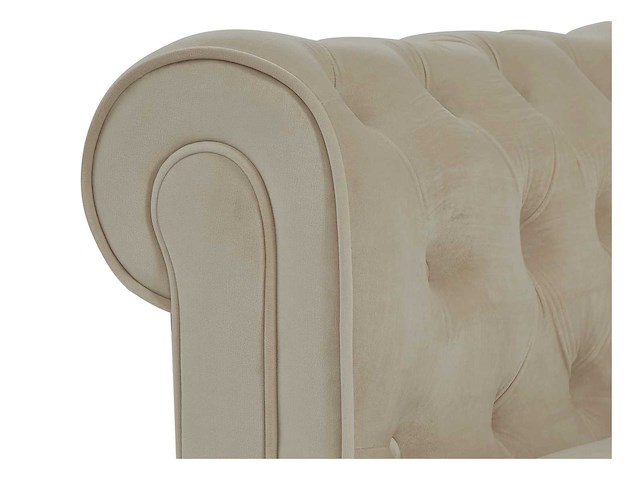 3-zits bank in beige fluweel - afbeelding 8 van  11