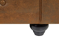 3-zits bank in microvezel met oudere leren look - afbeelding 4 van  4