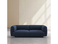 3-zits bank in textuurstof - marineblauw - ontwerp door federica francini - afbeelding 3 van  8