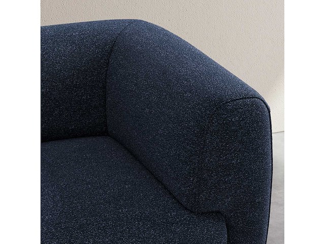 3-zits bank in textuurstof - marineblauw - ontwerp door federica francini - afbeelding 4 van  8