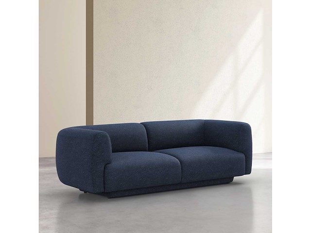 3-zits bank in textuurstof - marineblauw - ontwerp door federica francini - afbeelding 6 van  8