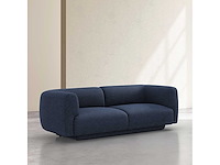 3-zits bank in textuurstof - marineblauw - ontwerp door federica francini - afbeelding 6 van  8